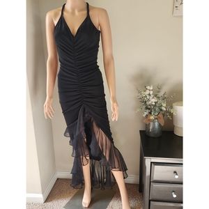 Black Evening Gown w/ Split. Small